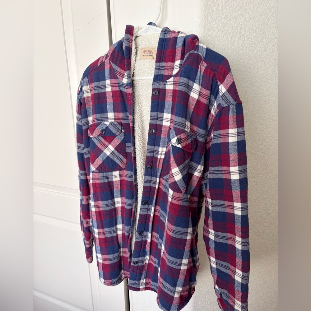 Plaid Hooded Shirt Jacket